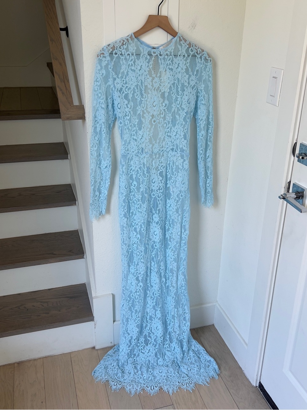 Bronx and Banco Bronx & Banco Electra Lace Gown Maxi Dress Blue - Picture 5 of 14